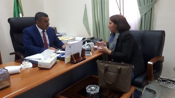 الدكتور عياش جبابلية عضو لجنة الفلاحة و التنمية الريفية يستقبل رئيسة الجمعية الوطنية للأطباء البياطرة الممارسين