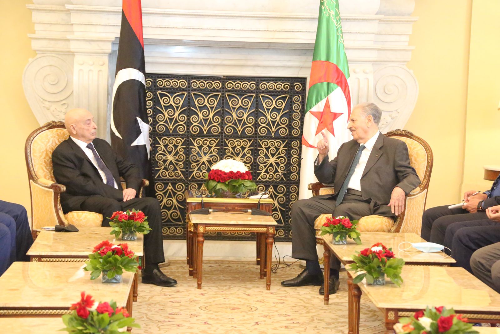 السيد صالح ڨوجيل، رئيس مجلس الأمة يستقبل السيد عقيلة صالح عيسى، رئيس مجلس النواب الليبي