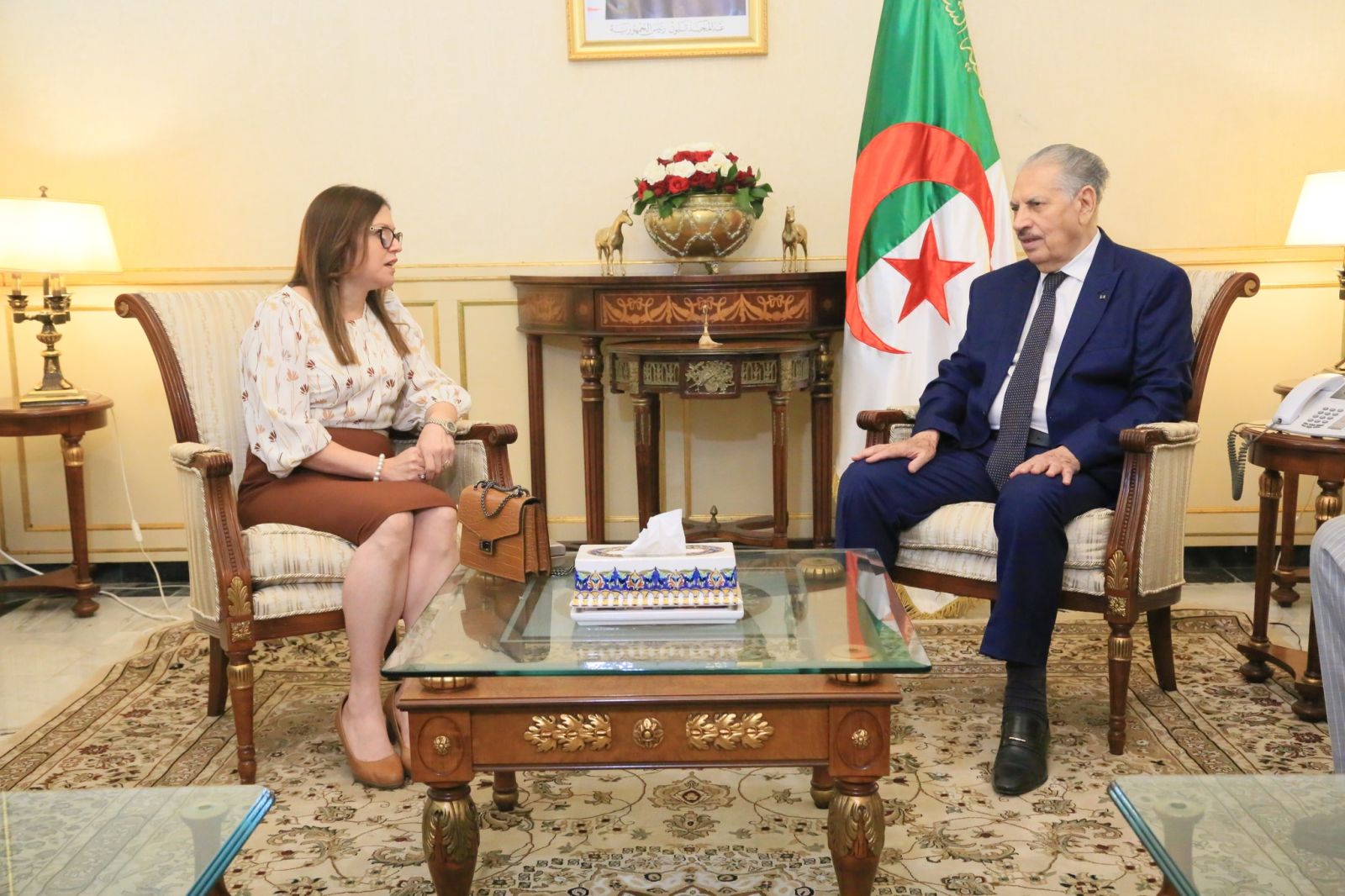 رئيس مجلس الأمة السيد صالح قوجيل، يستقبل رئيسة السلطة العليا للشفافية والوقاية من الفساد ومكافحته