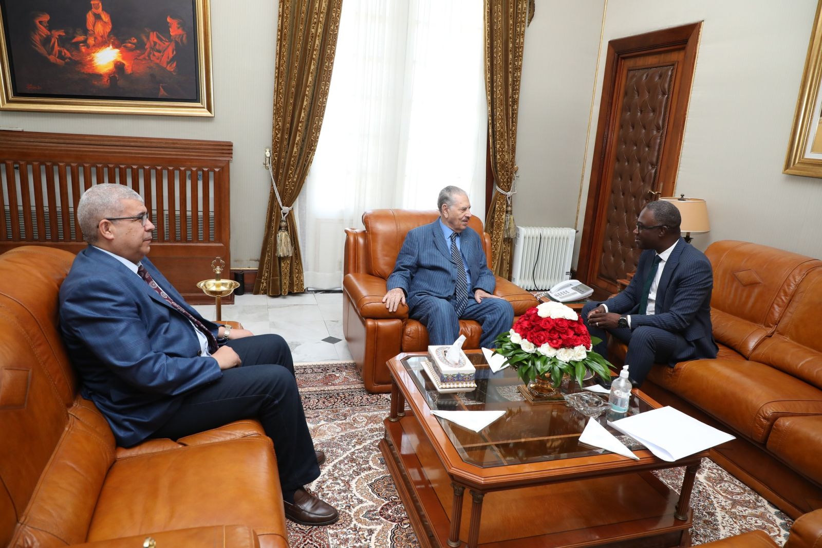 السيد صالح ڨوجيل، رئيس مجلس الأمة يستقبل السيد مصطفى حيداوي، رئيس المجلس الأعلى للشباب