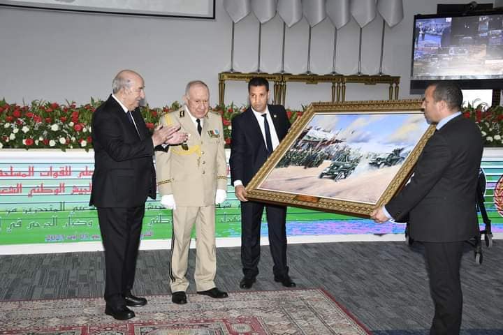السيد صالح ڨوجيل، رئيس مجلس الأمة يشارك في مراسم الاحتفال بالذكرى الثانية لليوم الوطني للجيش الوطني الشعبي، تحت إشراف رئيس الجمهورية، القائد الأعلى للقوات المسلحة، السيد عبد المجيد تبون