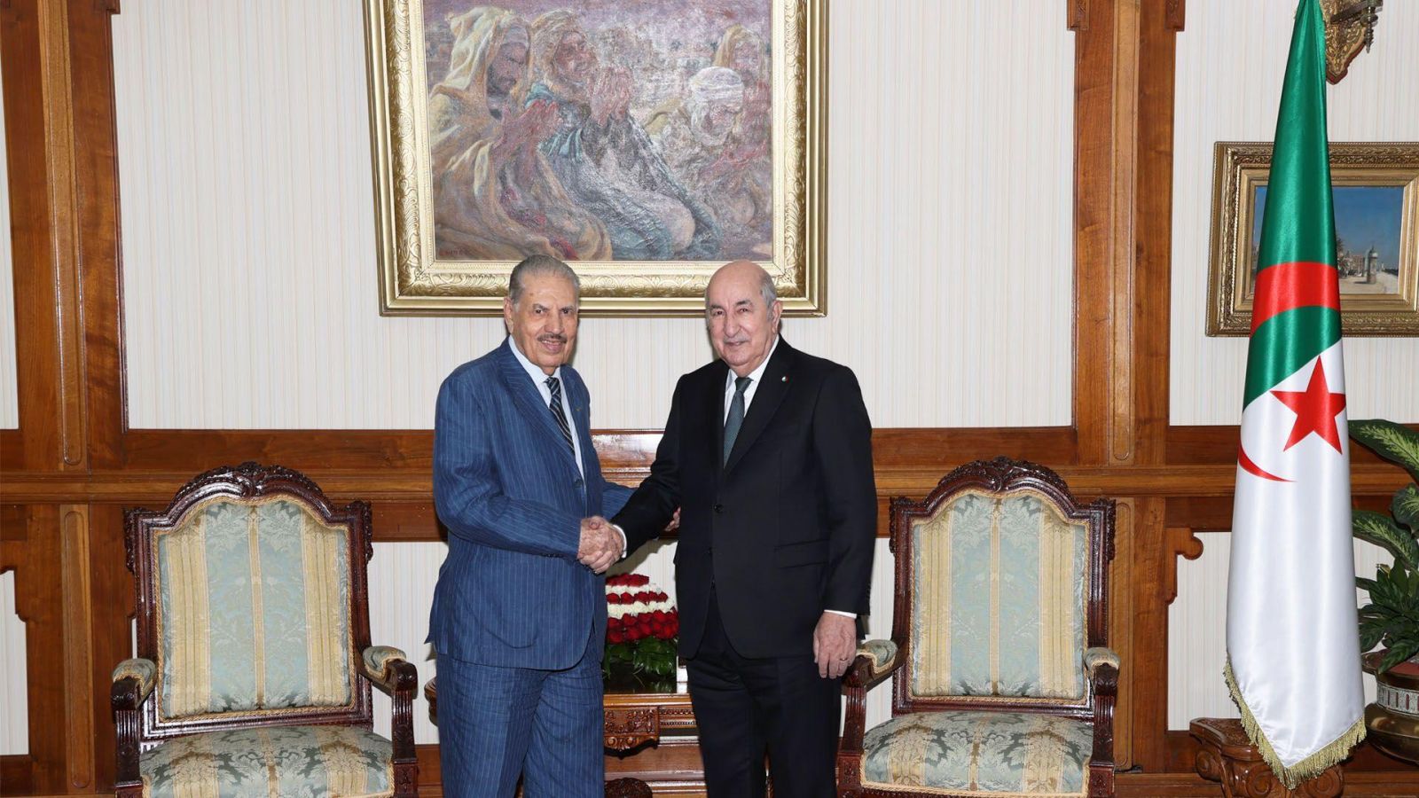 استقبل رئيس الجمهورية، السيد عبد المجيد تبون، اليوم الأربعاء 06 ديسمبر 2023، رئيس مجلس الأمة، السيدصالح قوجيل