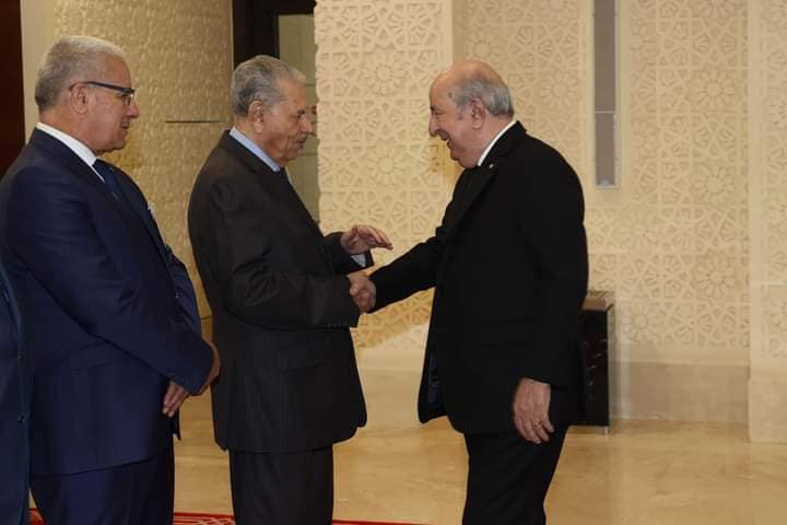 السيد عبد المجيد تبون رئيس الجمهورية يشرف على احتفائية على شرف الصحفيين في اليوم العالمي لحرية الصحافة  بحضور السيد صالح قوجيل رئيس مجلس الأمة